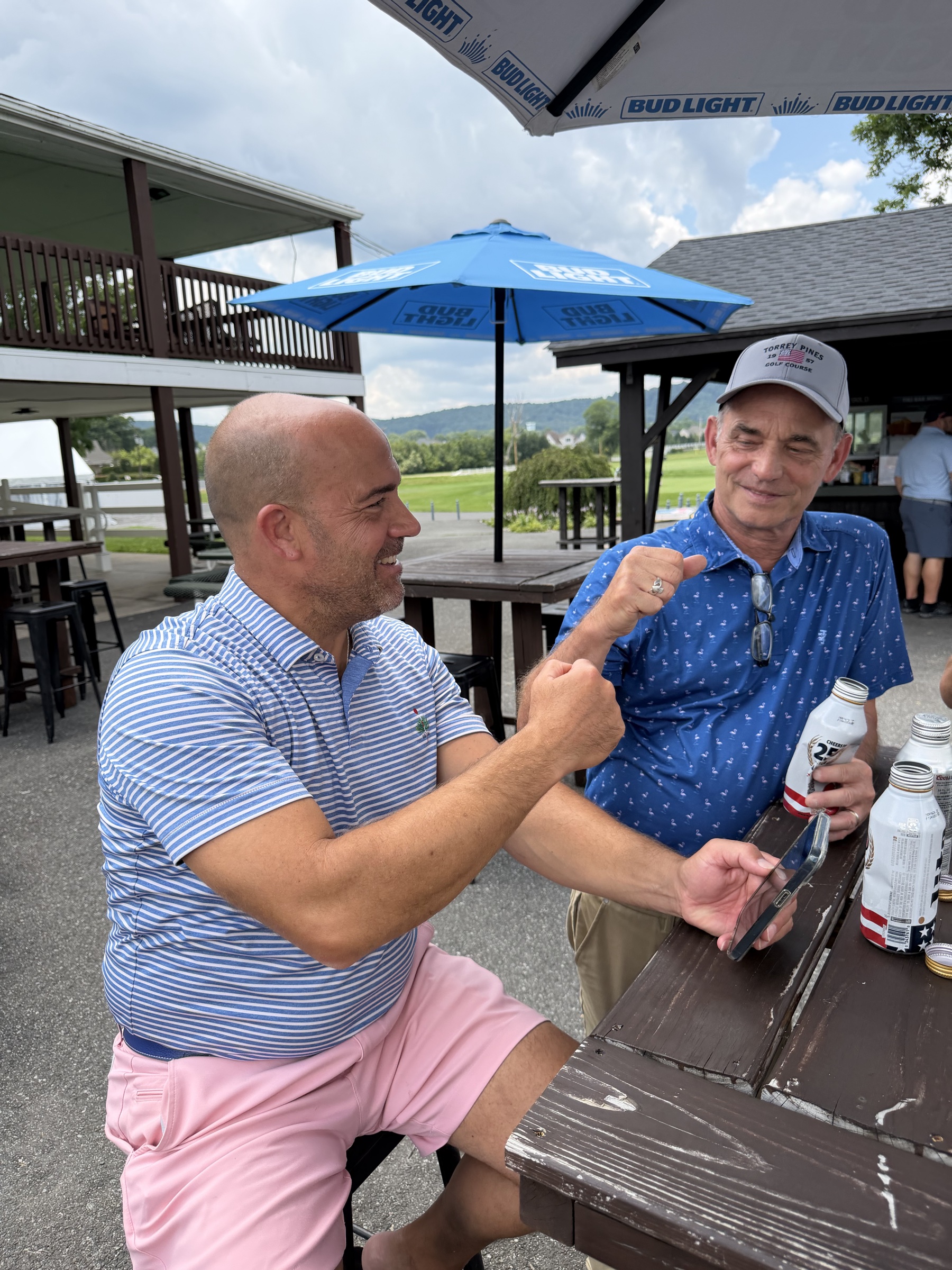Celebration on the 19th hole!