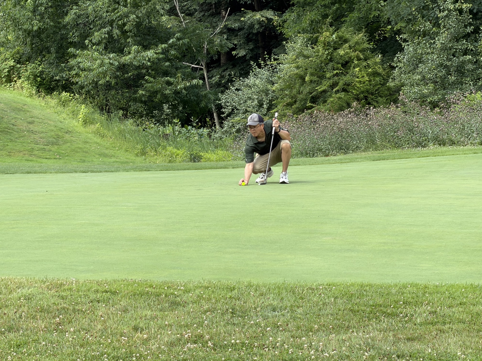 A Weekenders player during the round at Beaver Brook